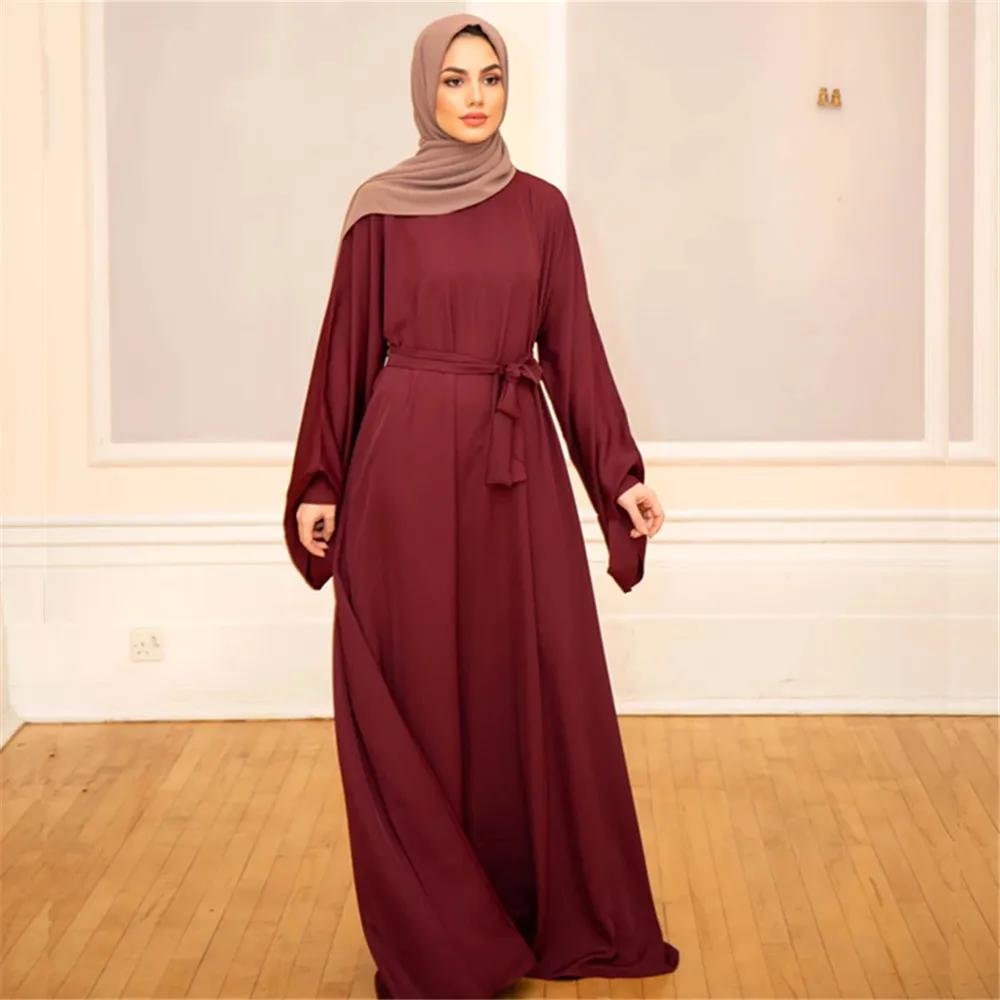 Customized Whole Middle East Turkey Basic Robe Solid Color Large Size Islim ǽ Muslim Hijab Dubai Abaya